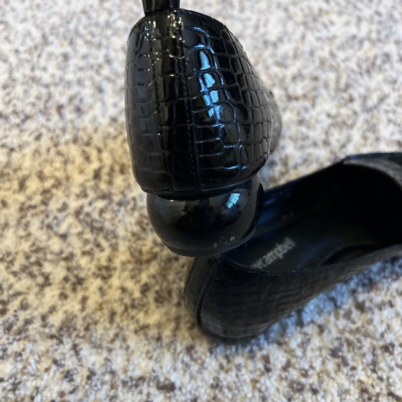 JEFFREY CAMPBELL Vinny Round Kitten Heel Black Pointed Toe 7,5 Great Condition - Picture 3 of 7